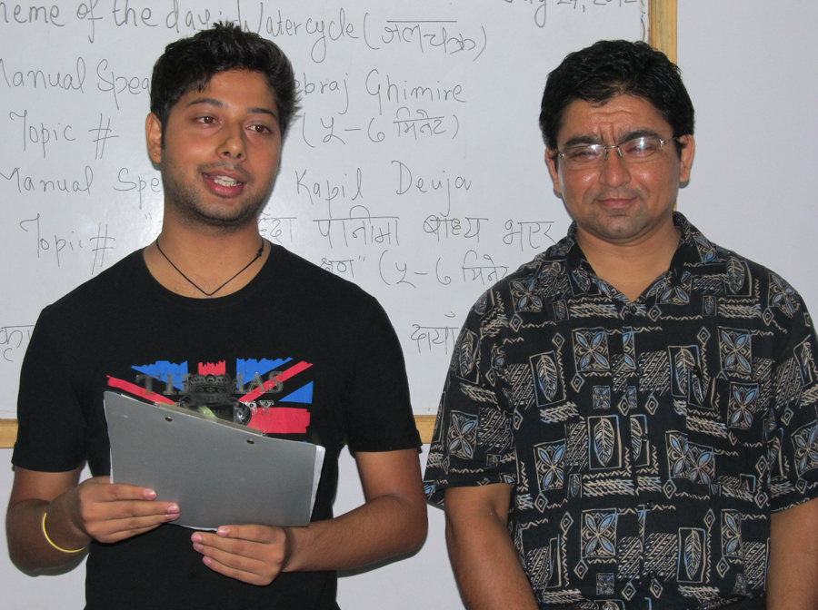 6_Evaluators duo Sachin Koirala and Nilambar Badal with their evaluation reports