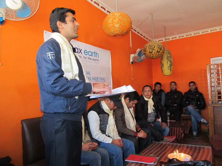13_Master of Ceremony and Secretary Binod P. Mainali reading the decisions taken by the 4th AGM