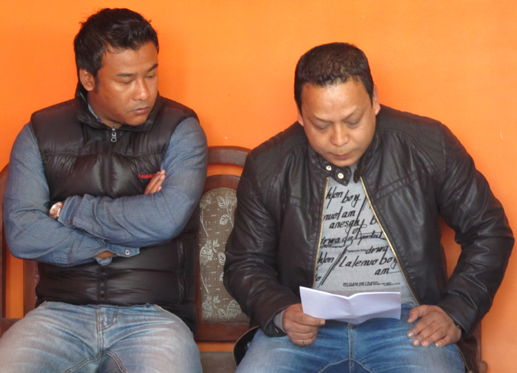 3_Treasurer Bal Gopal Shrestha presenting the financial reports