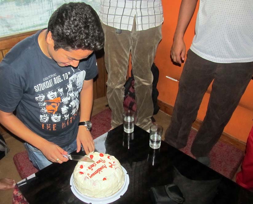 2_Cutting of cake by President Sujan Koirala